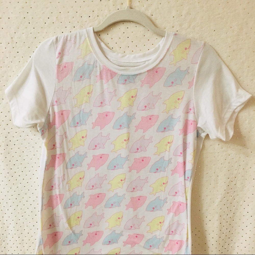 ⭐️3/$20⭐️ Pastel Shark T-Shirt